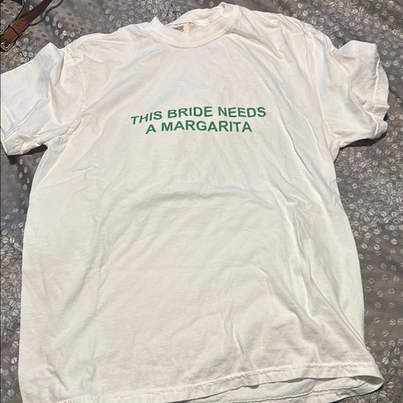 Comfort Colors Tops - Comfort Colors White Tee with Green Graphic